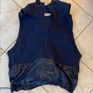 Stella McCartney Navy Blue vest with Hood  (c)
